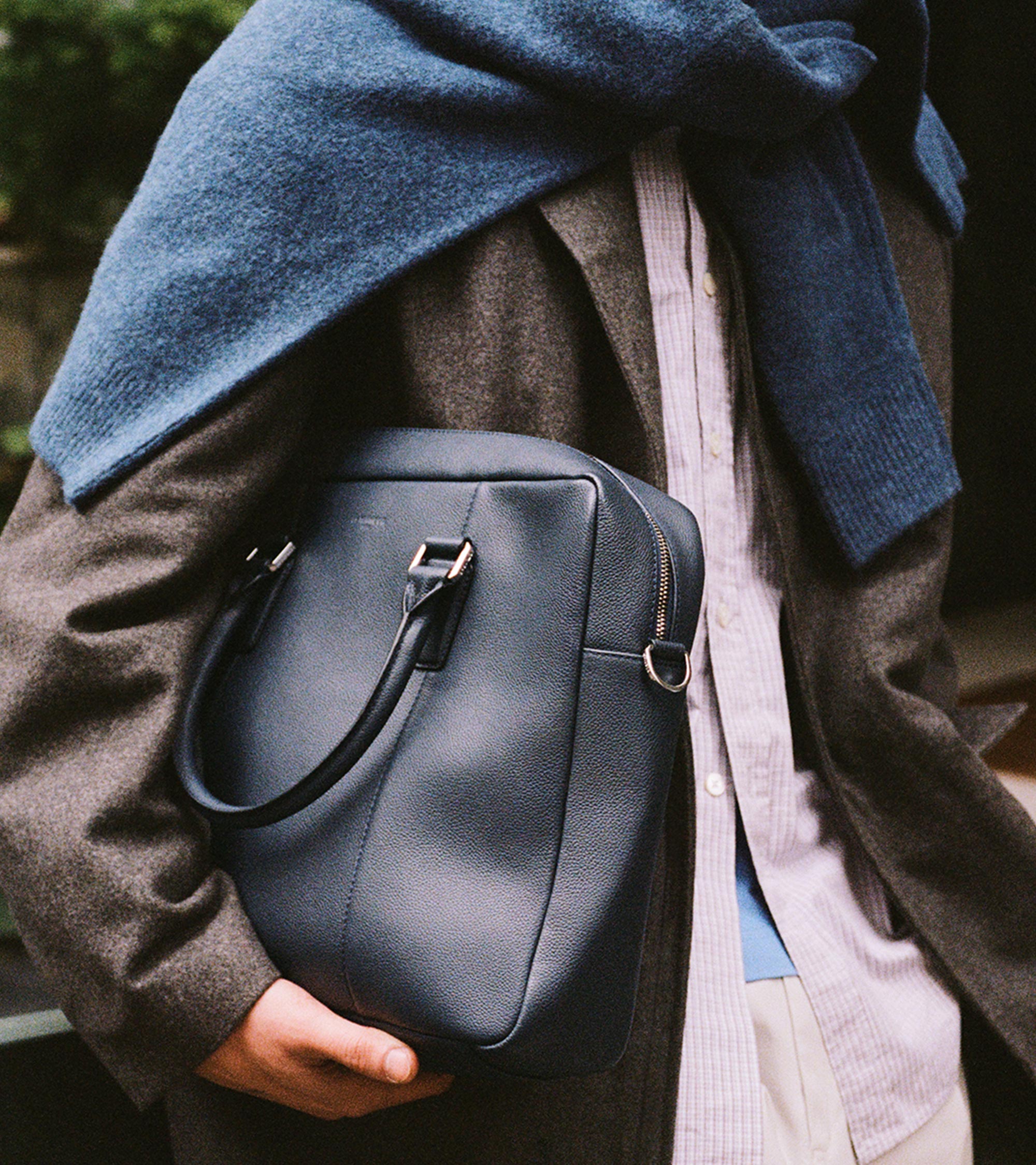 Porte documents 17" Marceau en cuir grainé