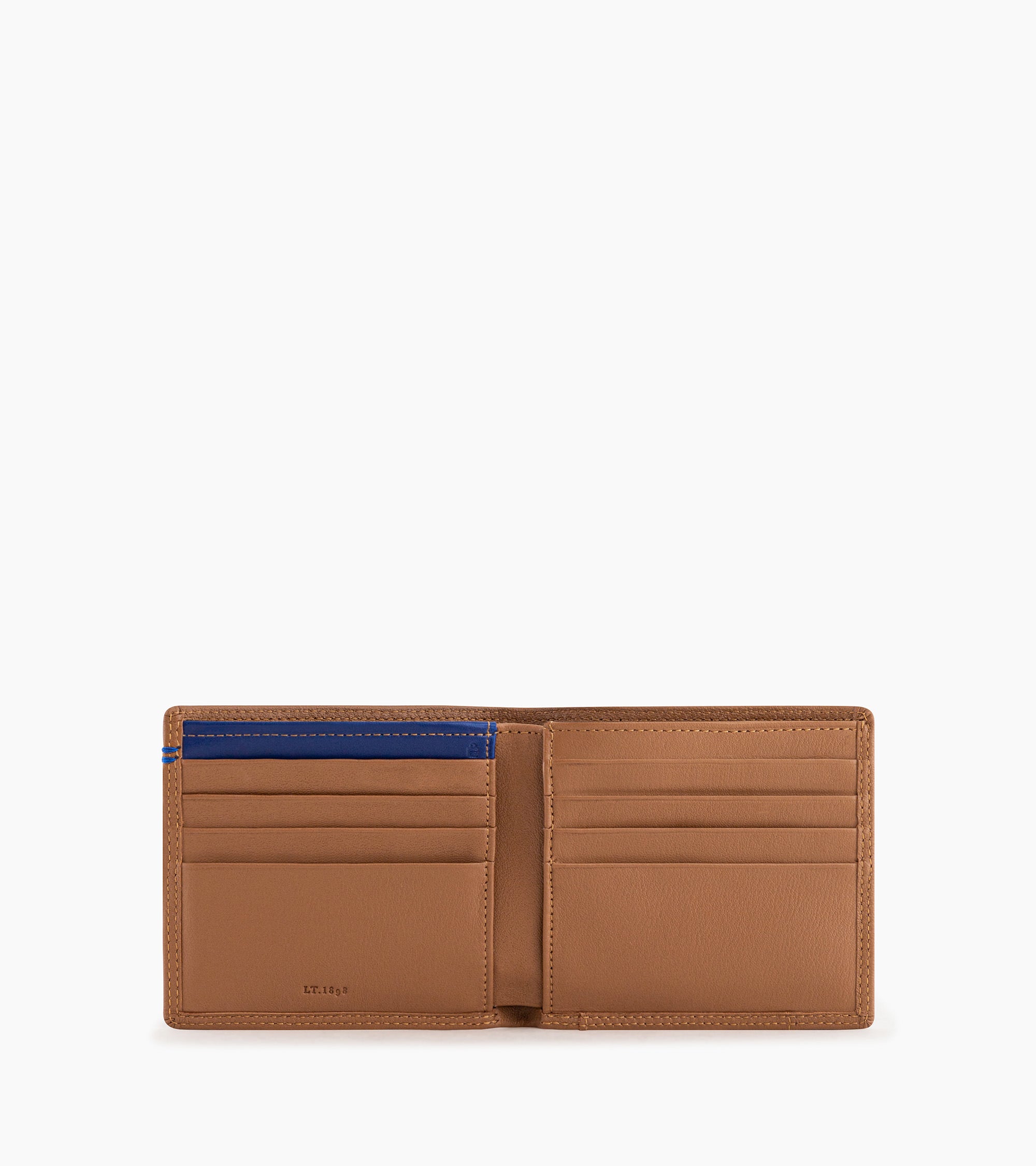 Porte cartes horizontal moyen modèle avec poche billets Martin en cuir lisse