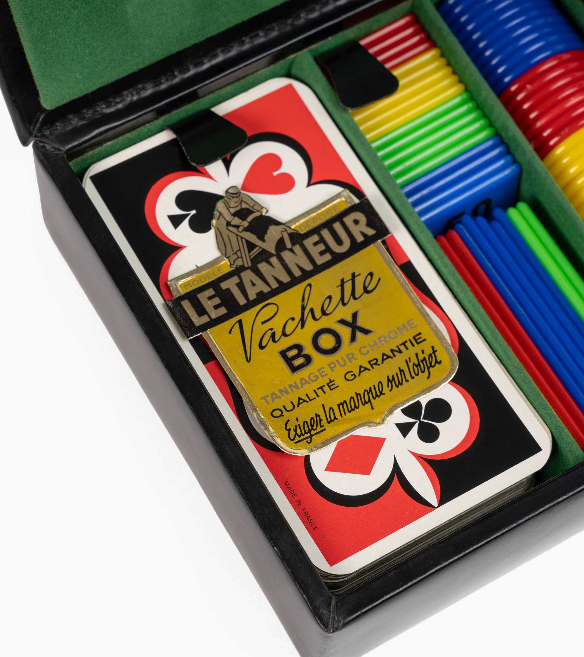 Coffret de jeux petit modèle en cuir