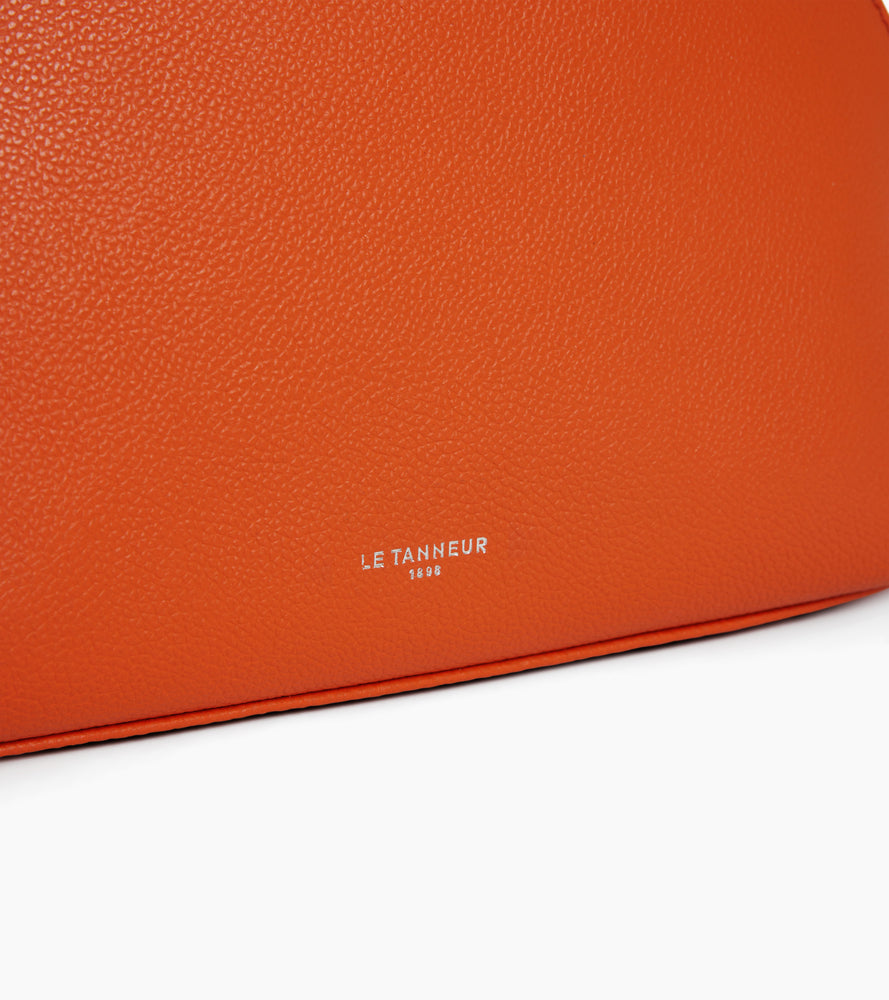 Trousse de toilette demi-lune en cuir grainé