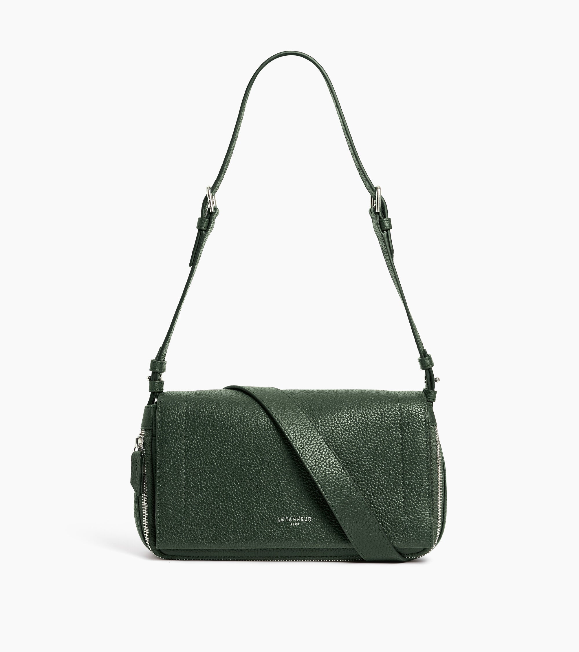 Bolso bandolera pequeño Aurore de cuero granulado