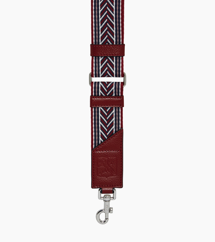 Adjustable striped shoulder strap