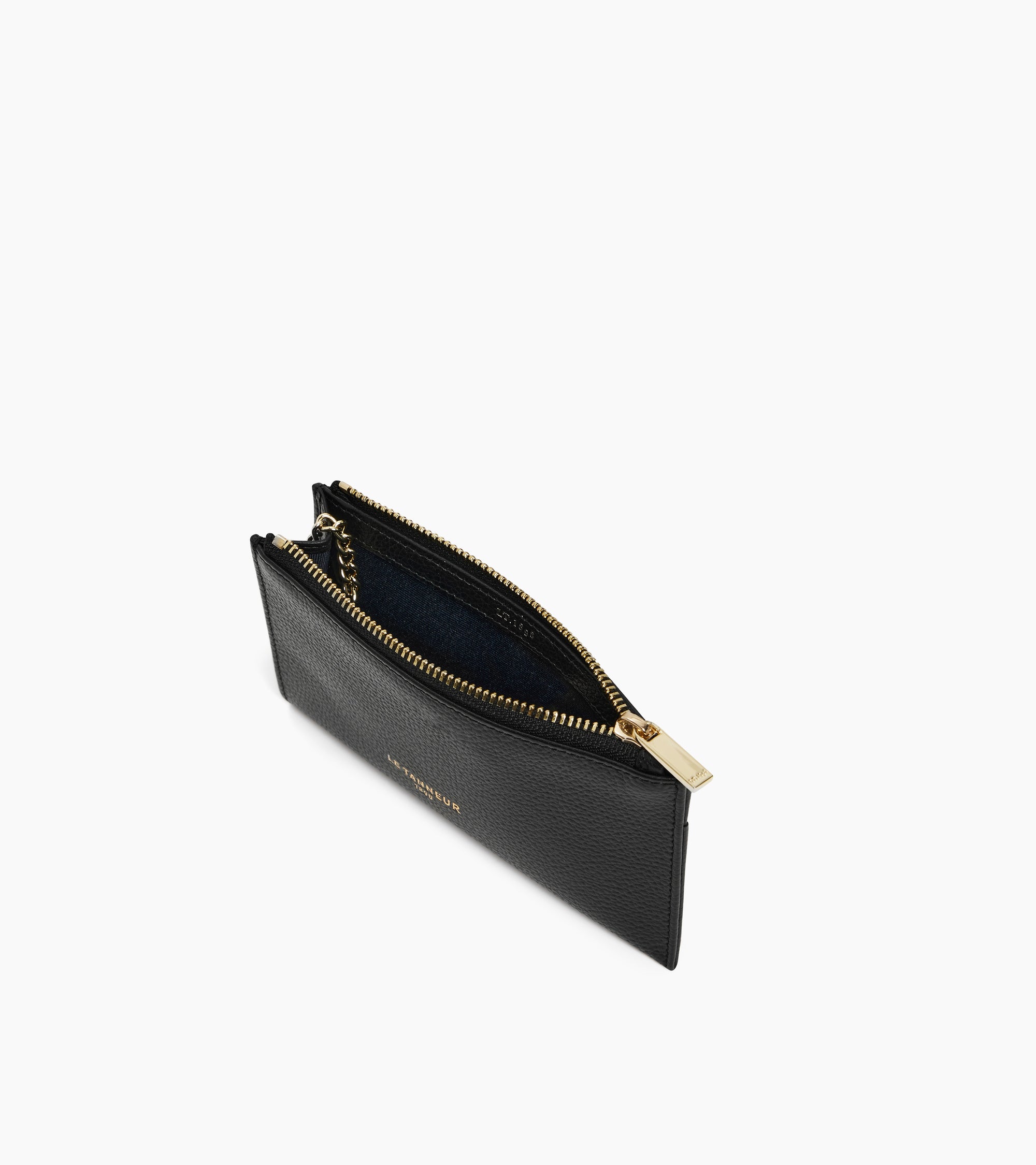 Etui clés zippé Albertine en cuir grainé