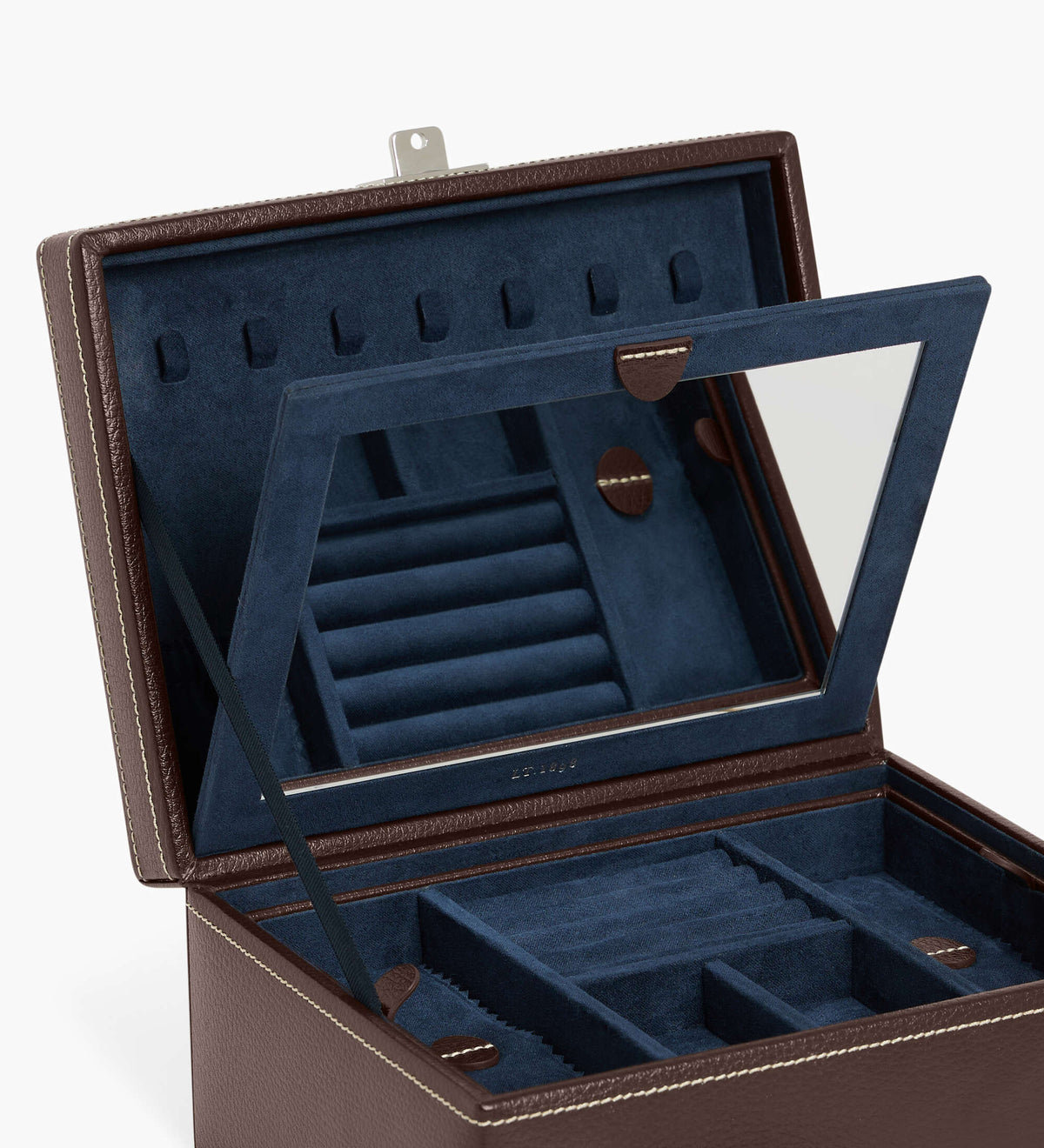 Mittelgroßer Schmuckkasten aus Leder