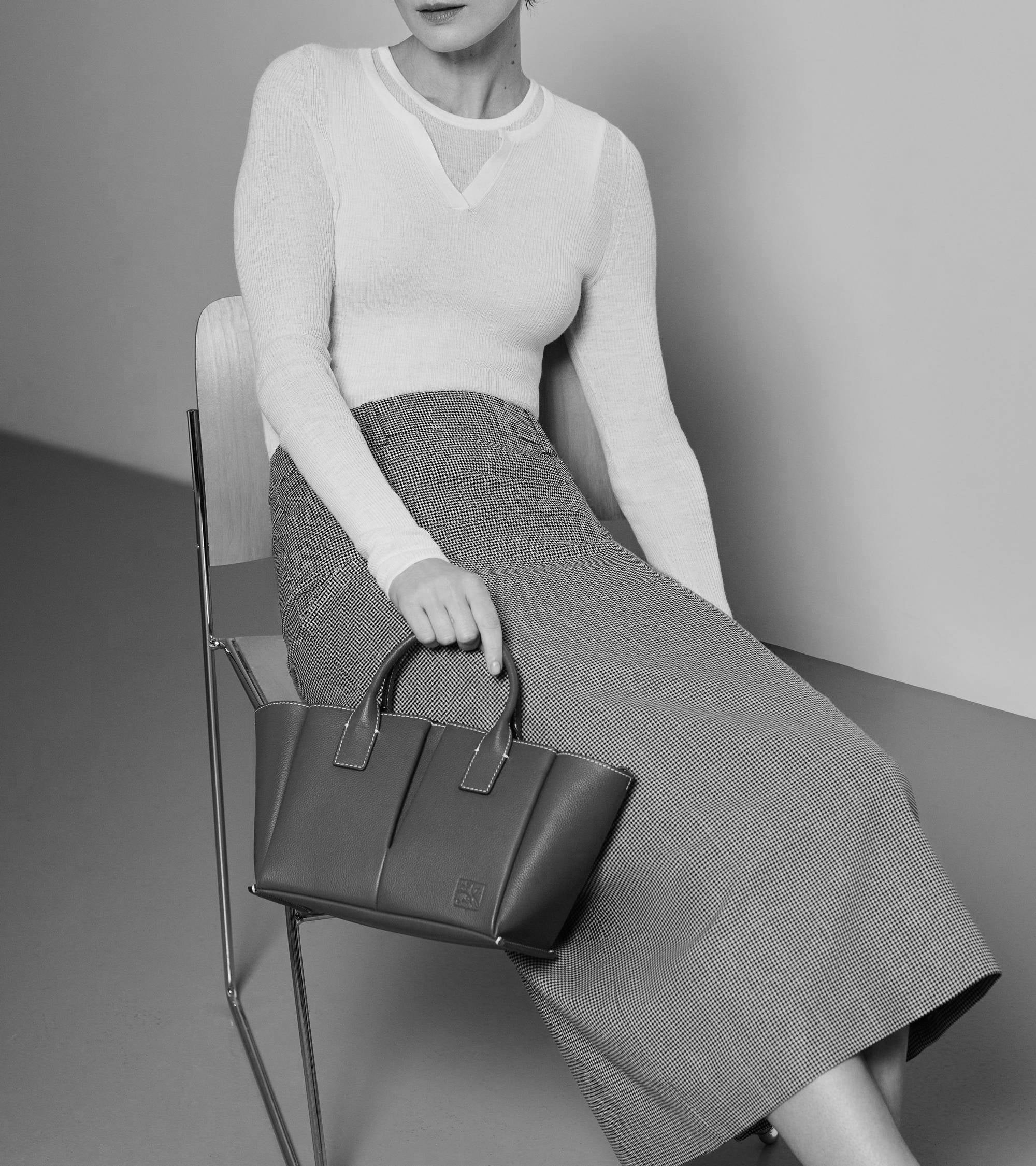 Petit sac à main Elena en cuir grainé