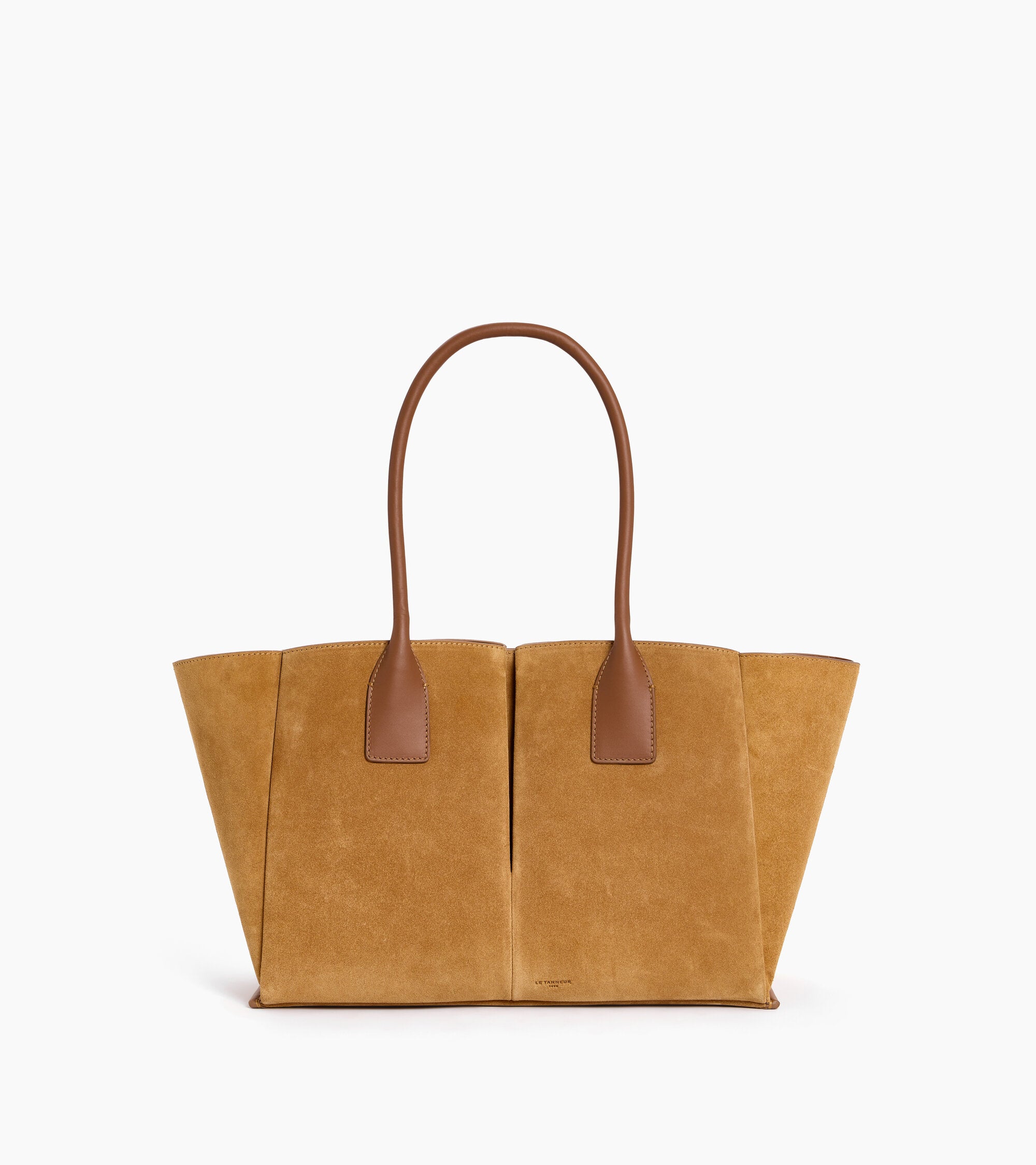 Große Cabas-Tasche Elena aus Velours-Spaltleder
