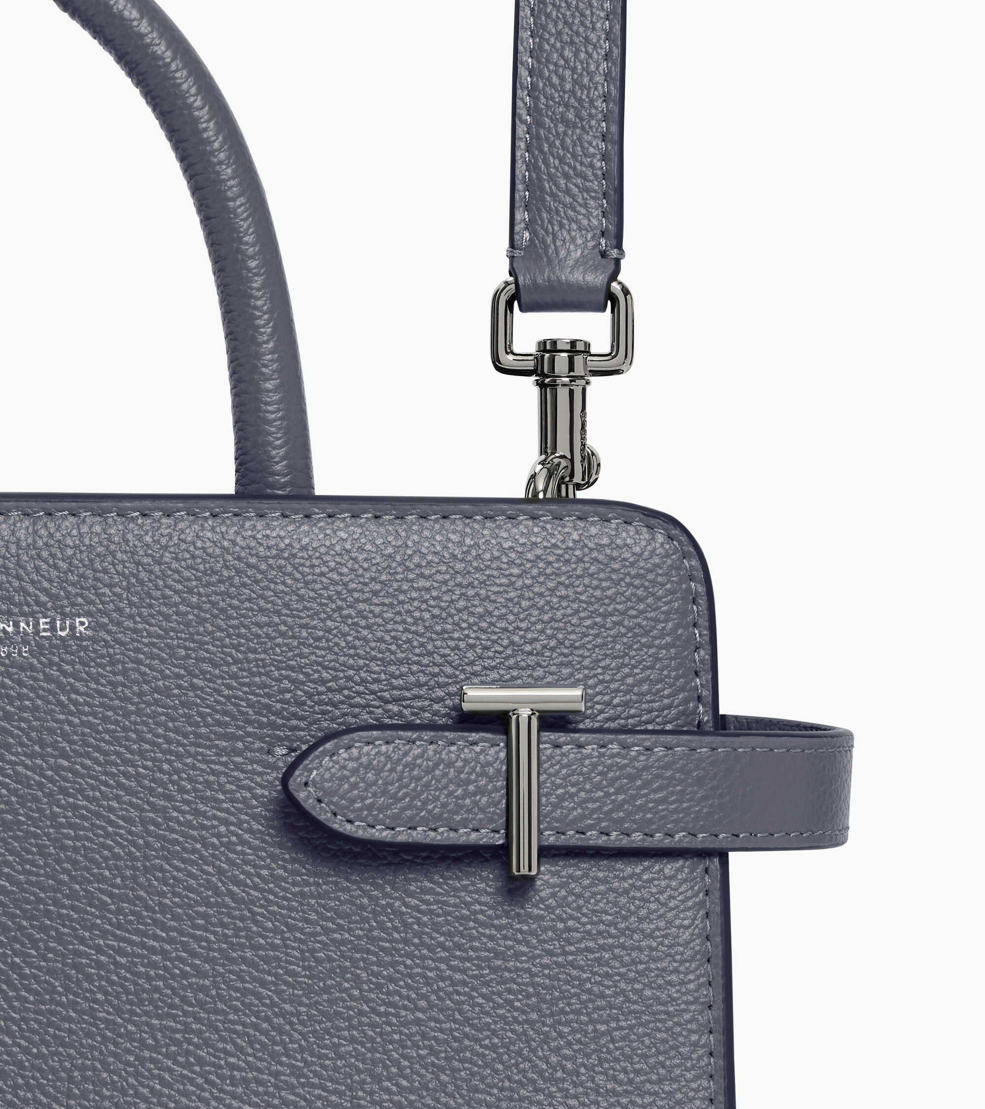 Mittelgroße Handtasche Emilie aus genarbtem Leder