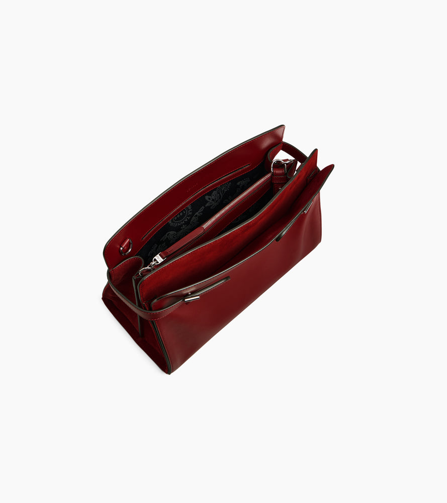 Emie large shoulderbag in smooth leather and nubuck