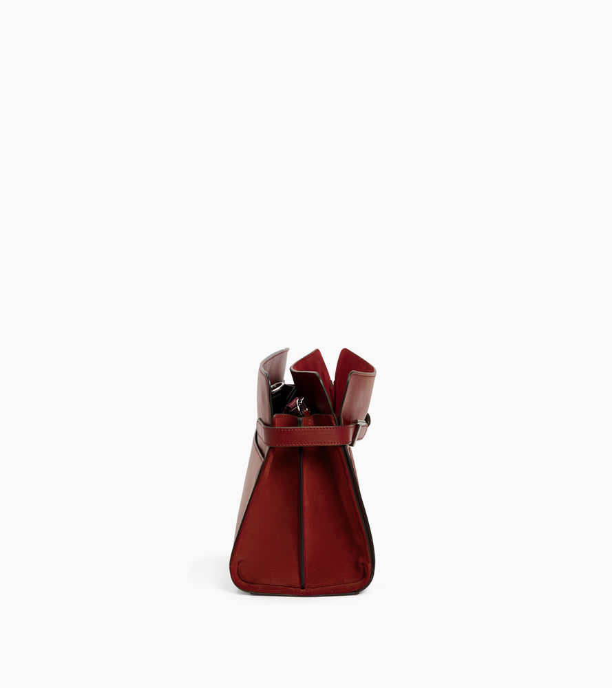 Emie large shoulderbag in smooth leather and nubuck