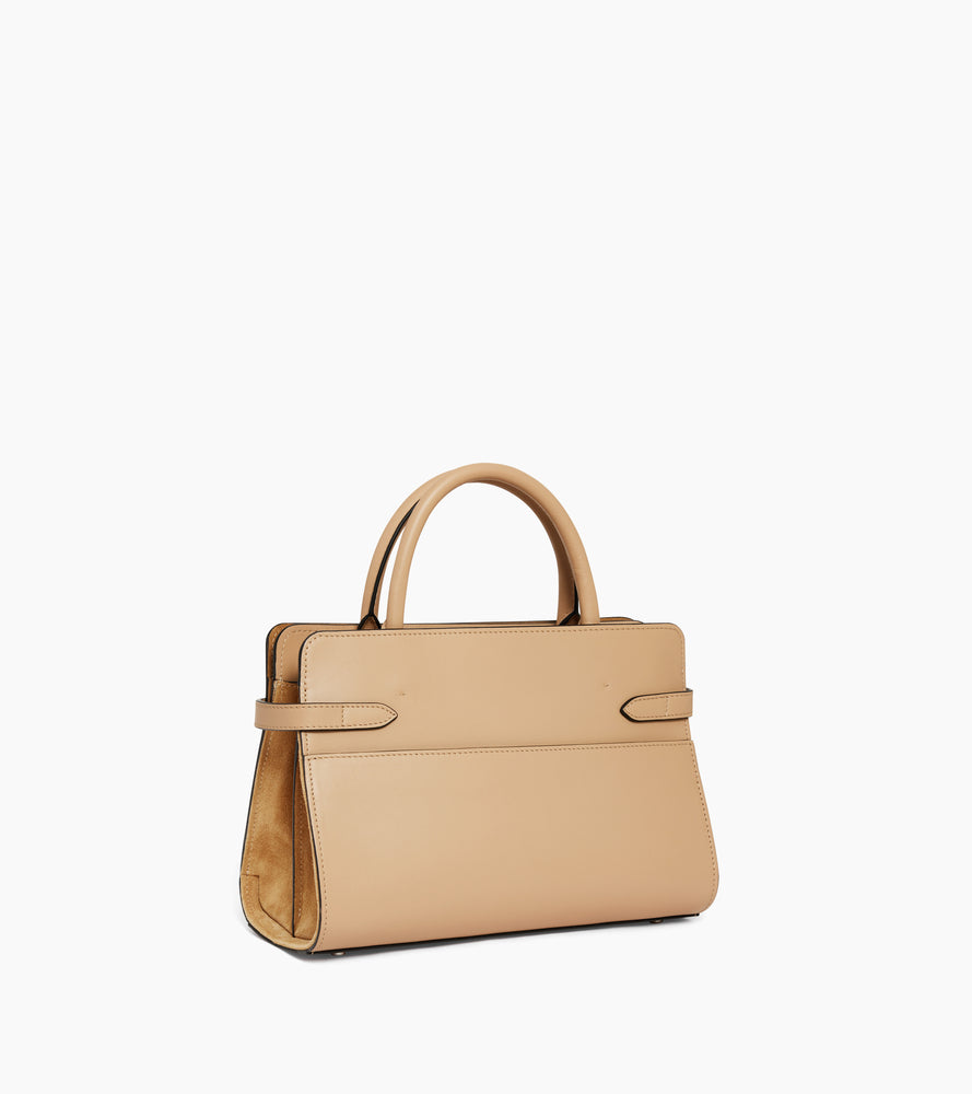 Sac à main moyen modèle Emie en cuir lisse et nubuck