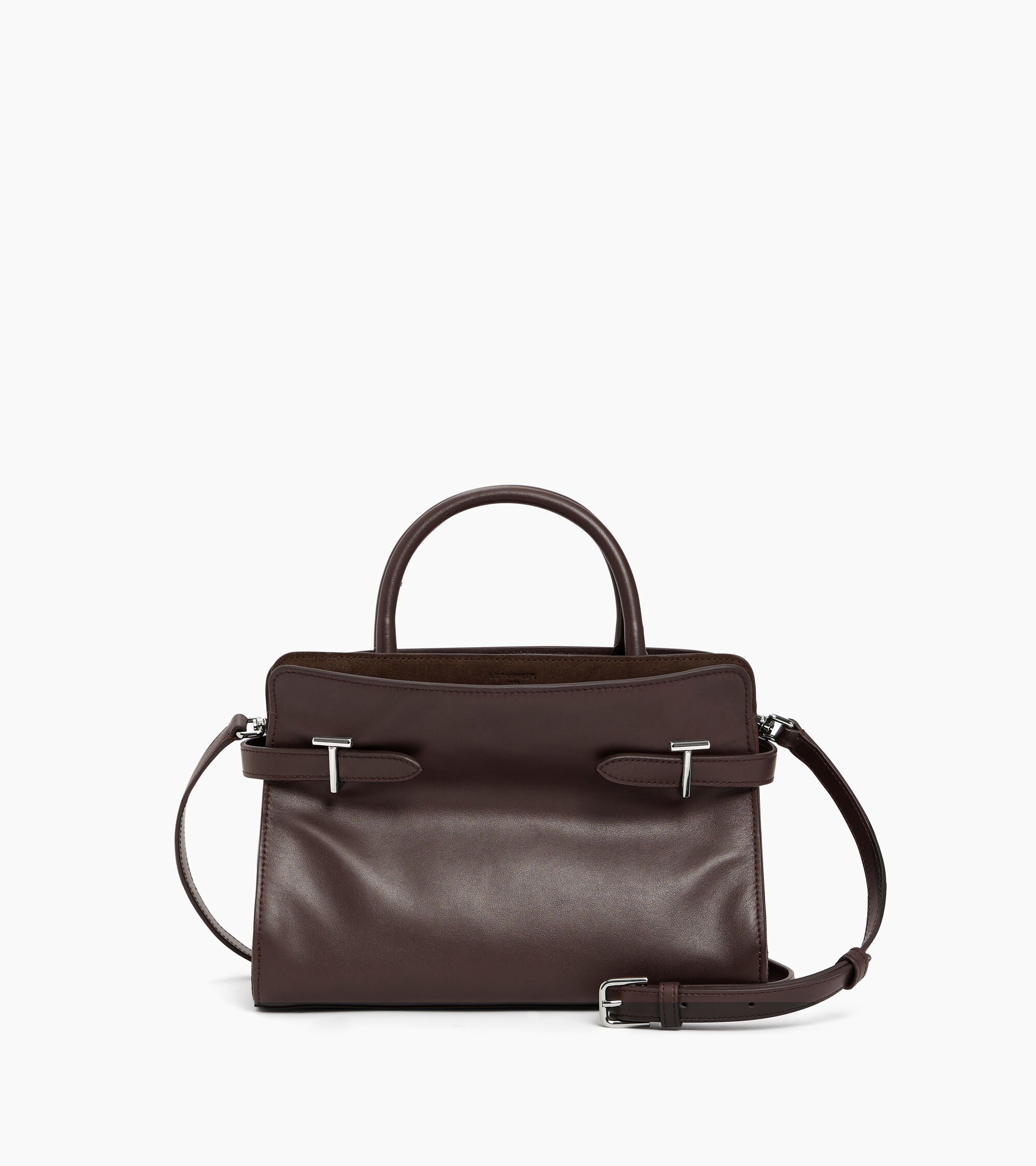 Emie medium handbag in smooth leather and suede split leather