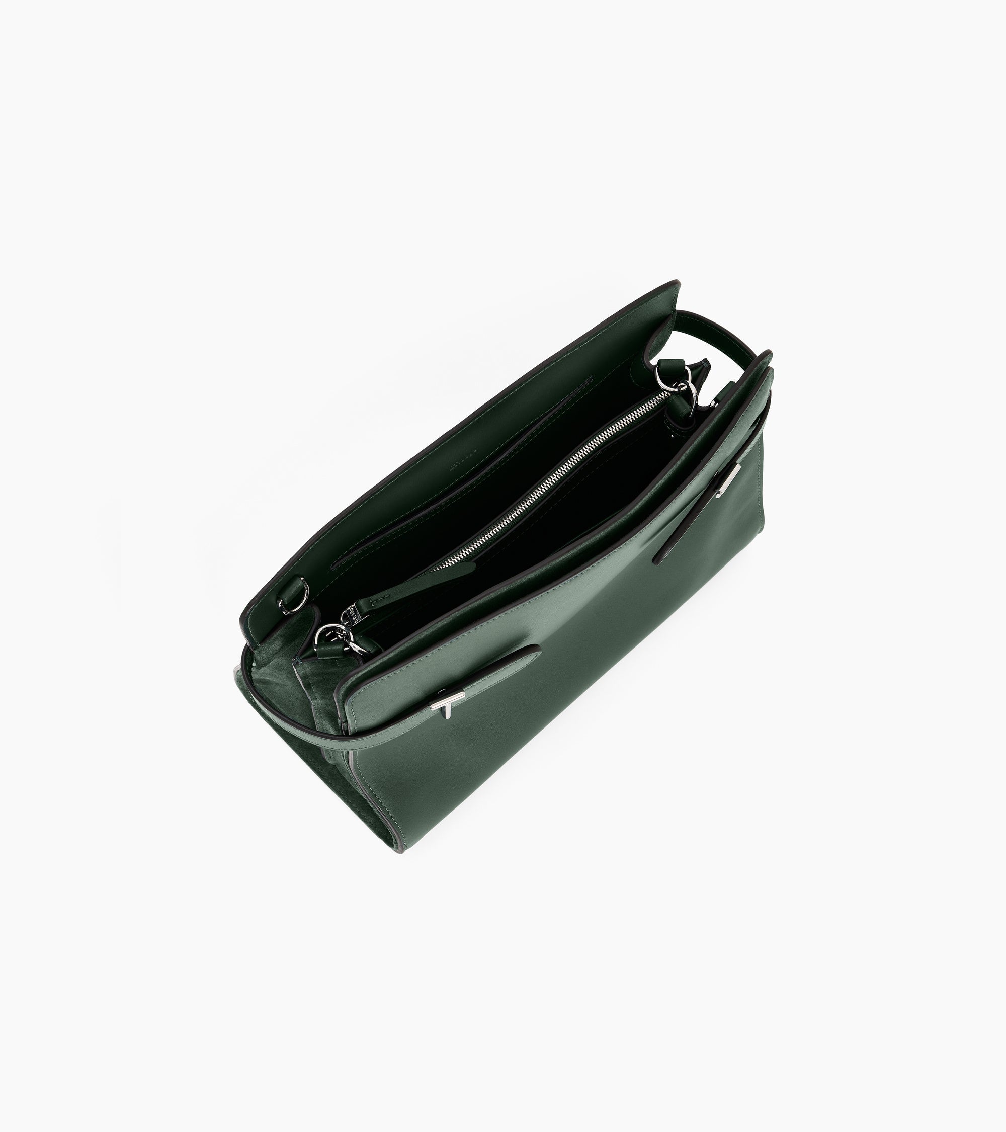 Große Handtasche Emie aus Glatt- und Nubukleder