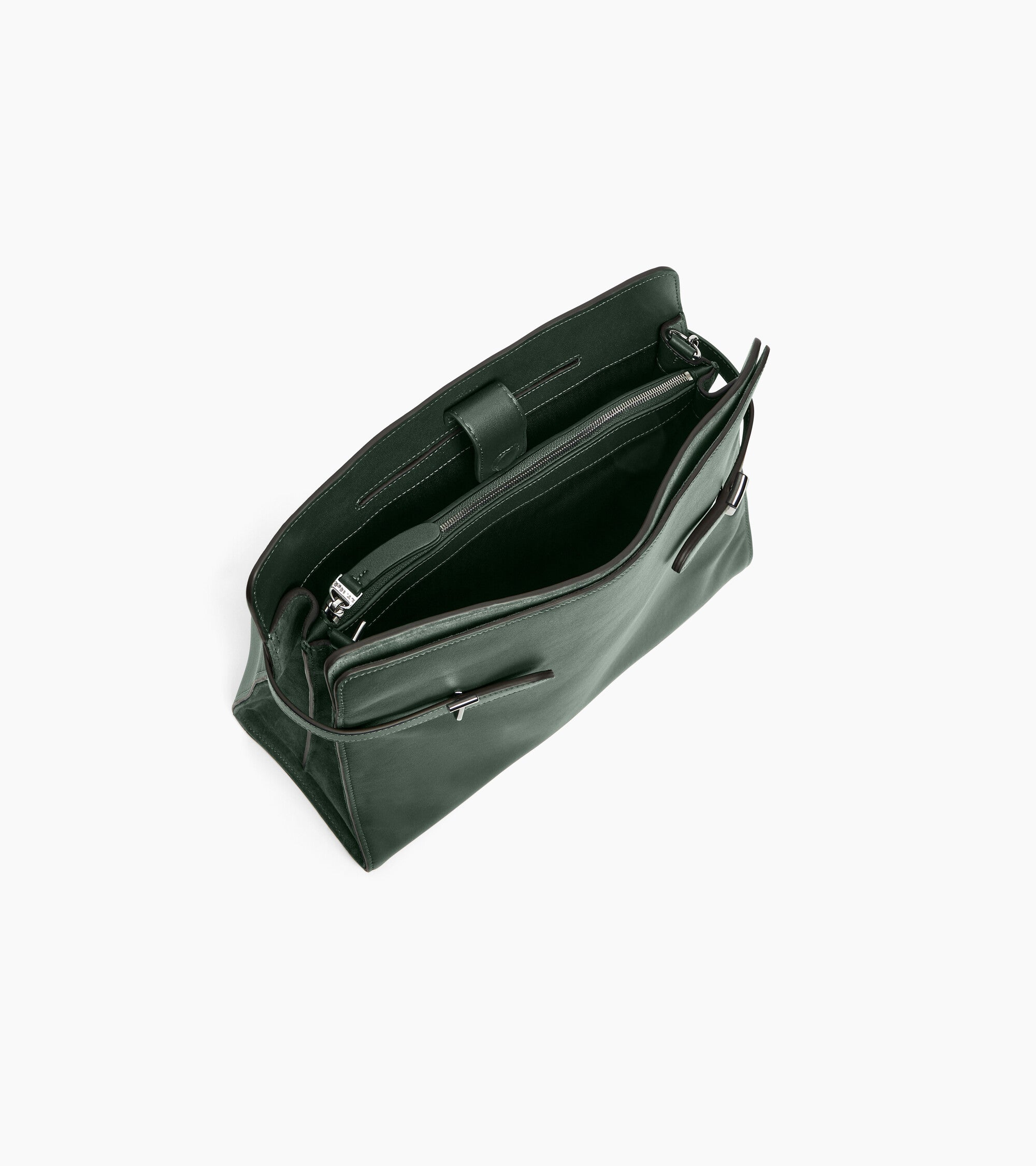 Maxi-Handtasche Emie aus Glatt- und Nubukleder
