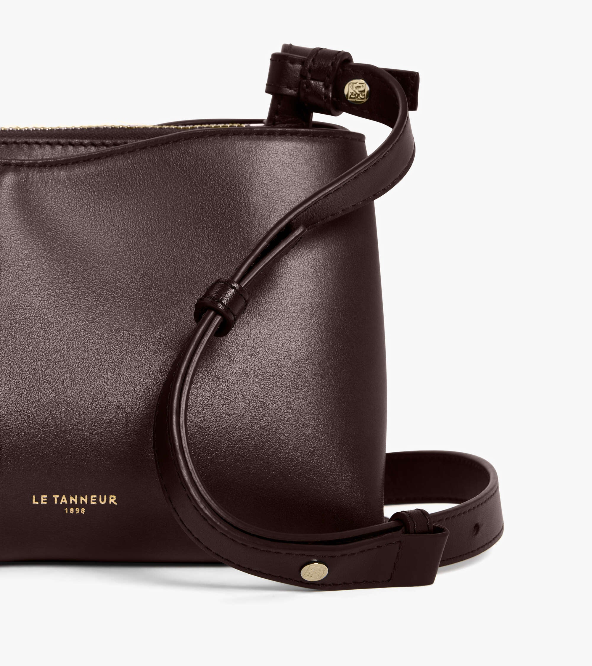 Bolso bandolera pequeño Félicie de cuero liso