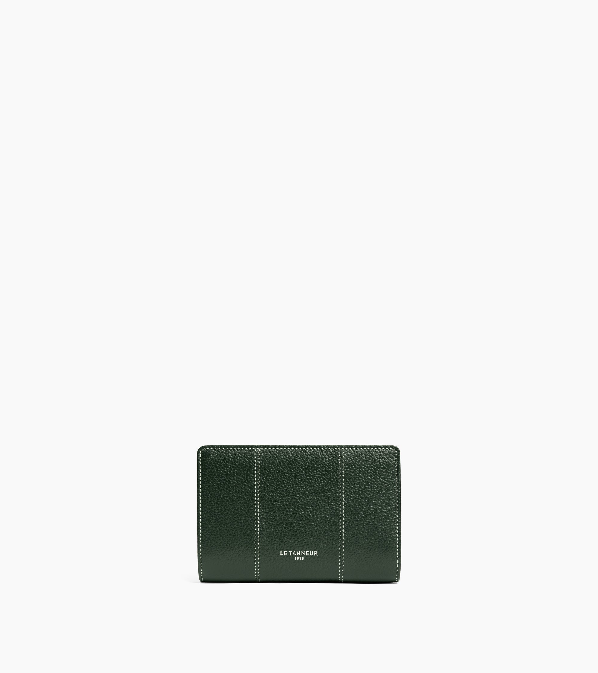 Cartera mediana Marguerite de piel granulada