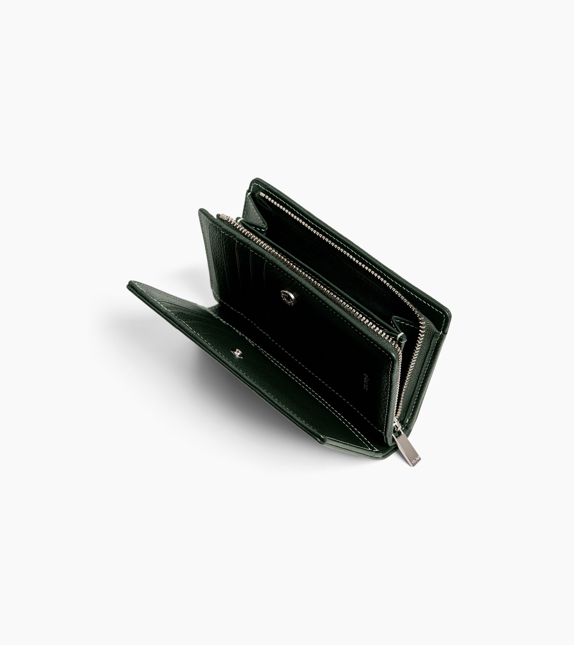 Cartera mediana Marguerite de piel granulada