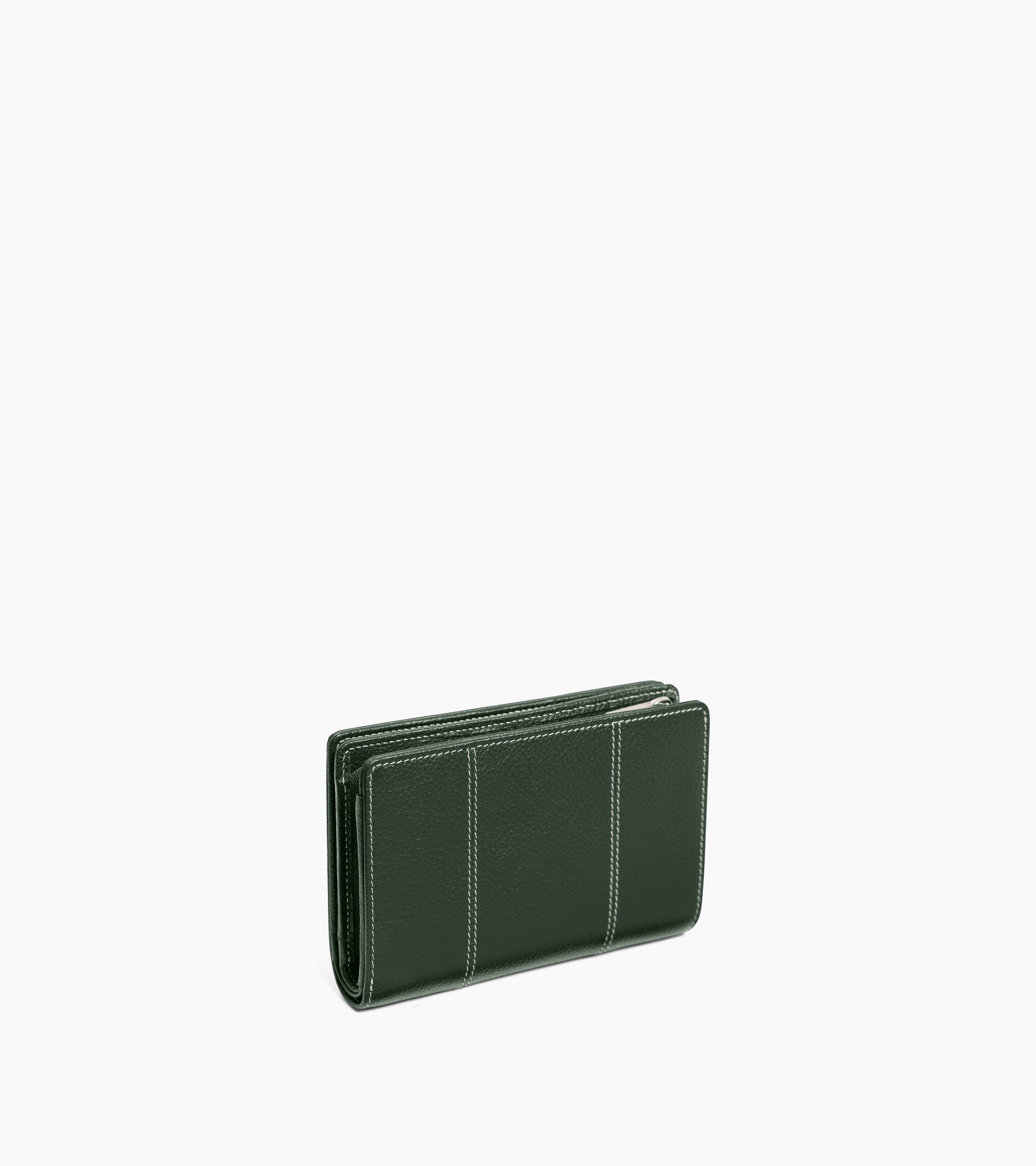 Cartera mediana Marguerite de piel granulada