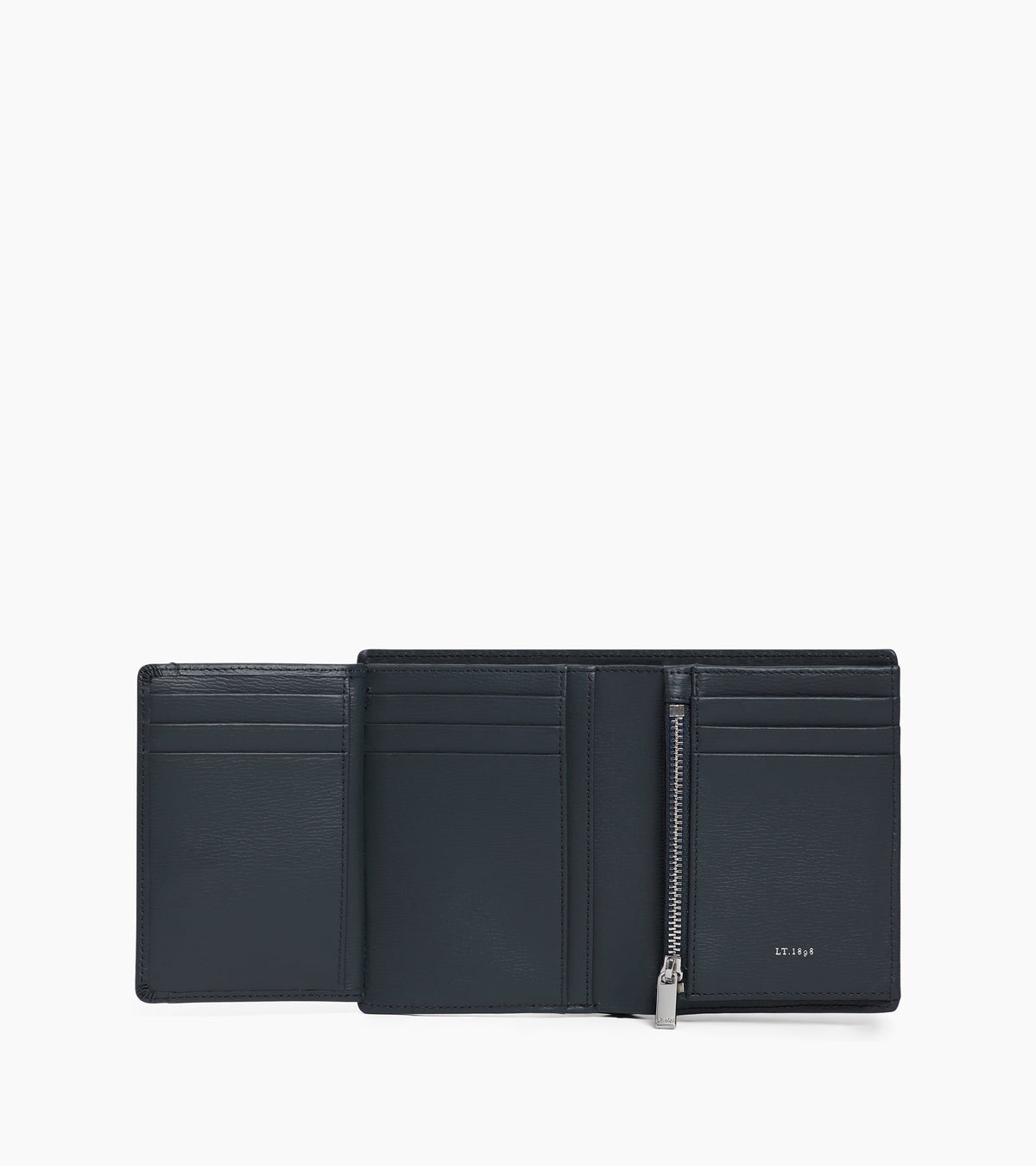 Grand portefeuille vertical zippé 2 volets Lucien en cuir liégé