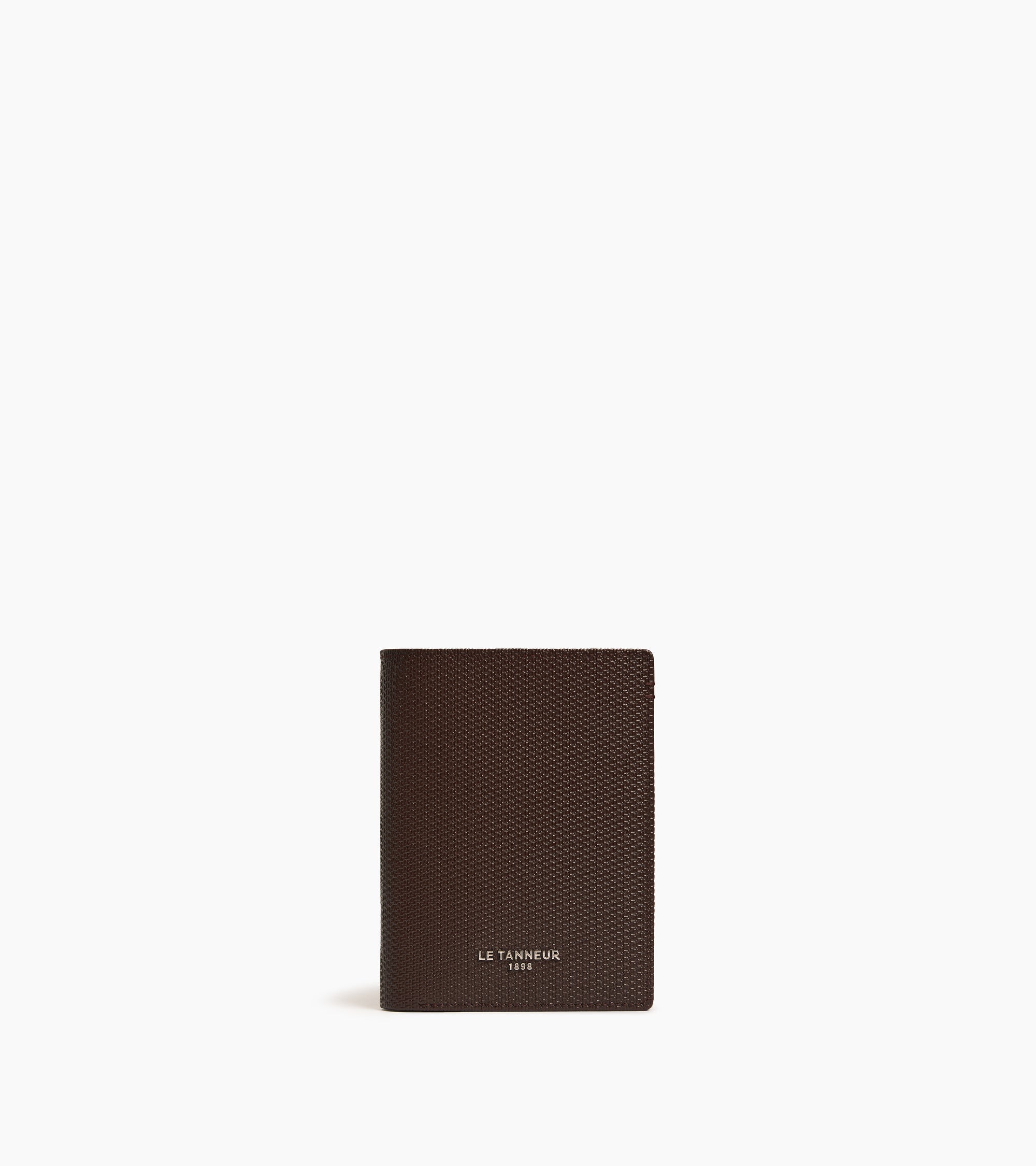 Lucien vertical zipped wallet signature T leather