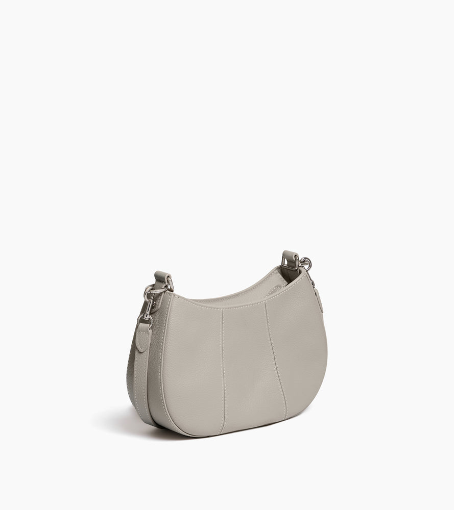 Petit sac demi-lune Juliette en cuir grainé