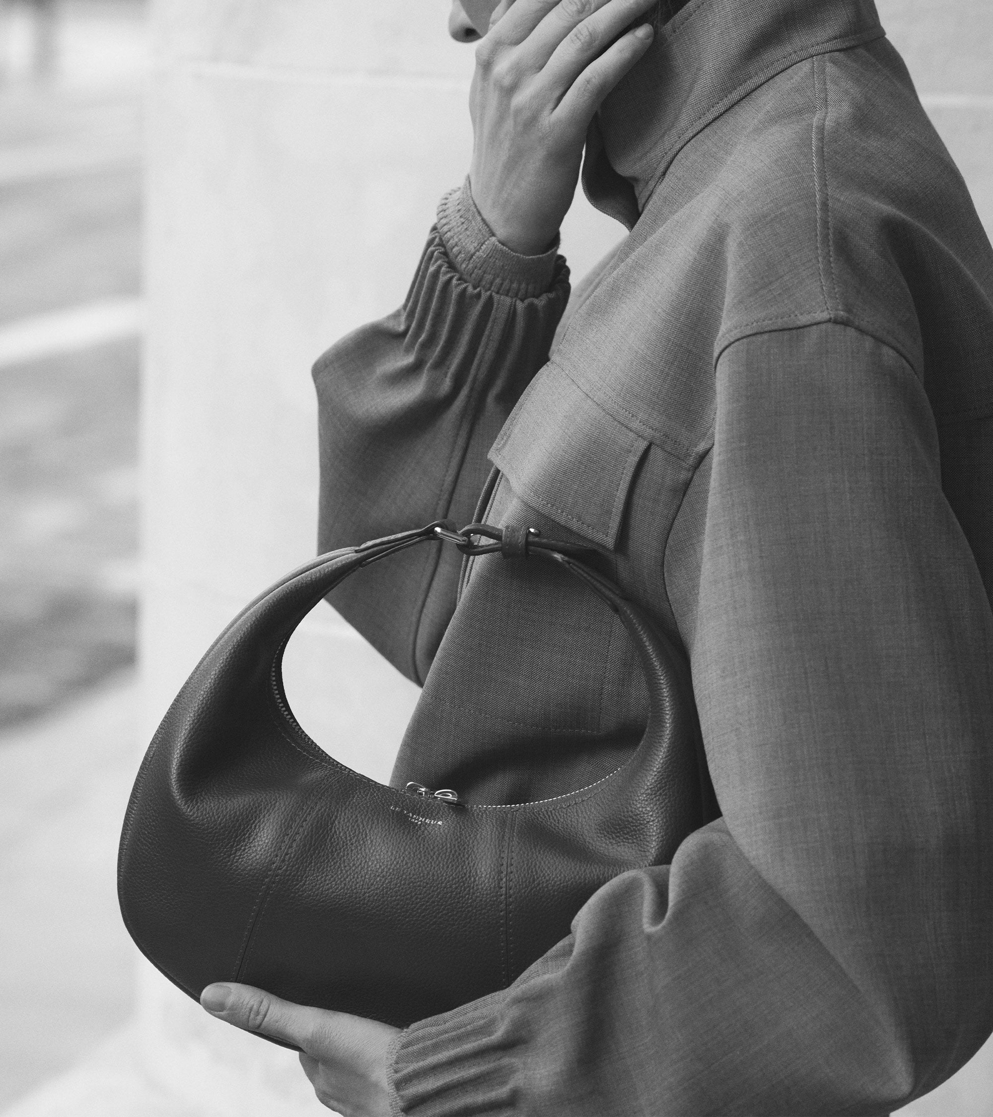 Bolso hobo pequeño Juliette de cuero granulado