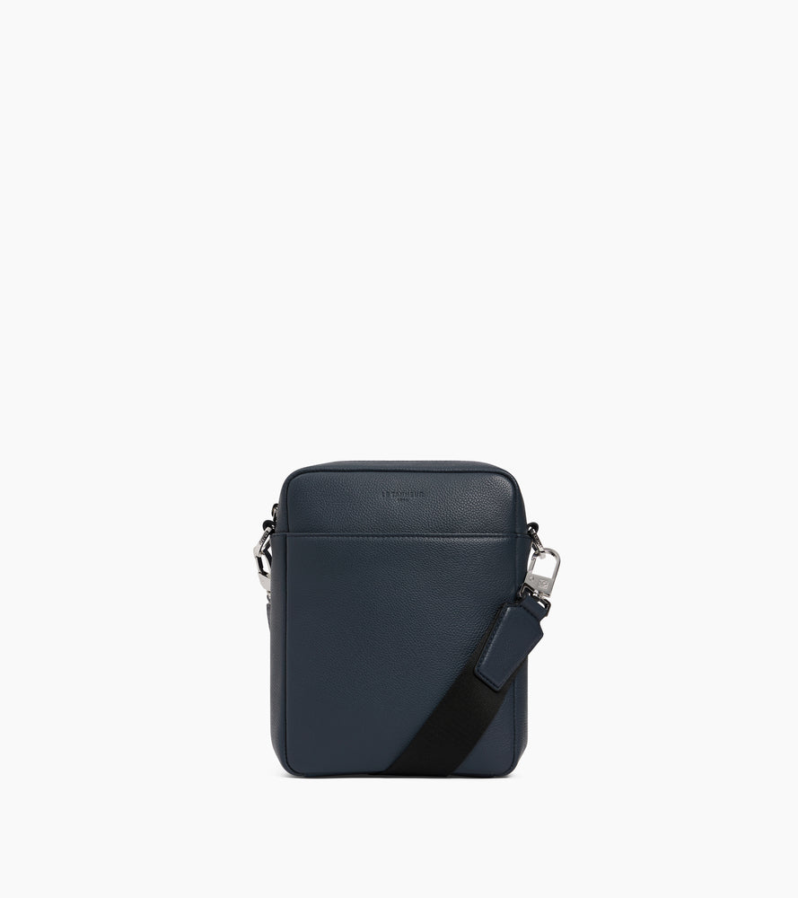 Pequeño bolso bandolera Max con cremallera en cuero granulado
