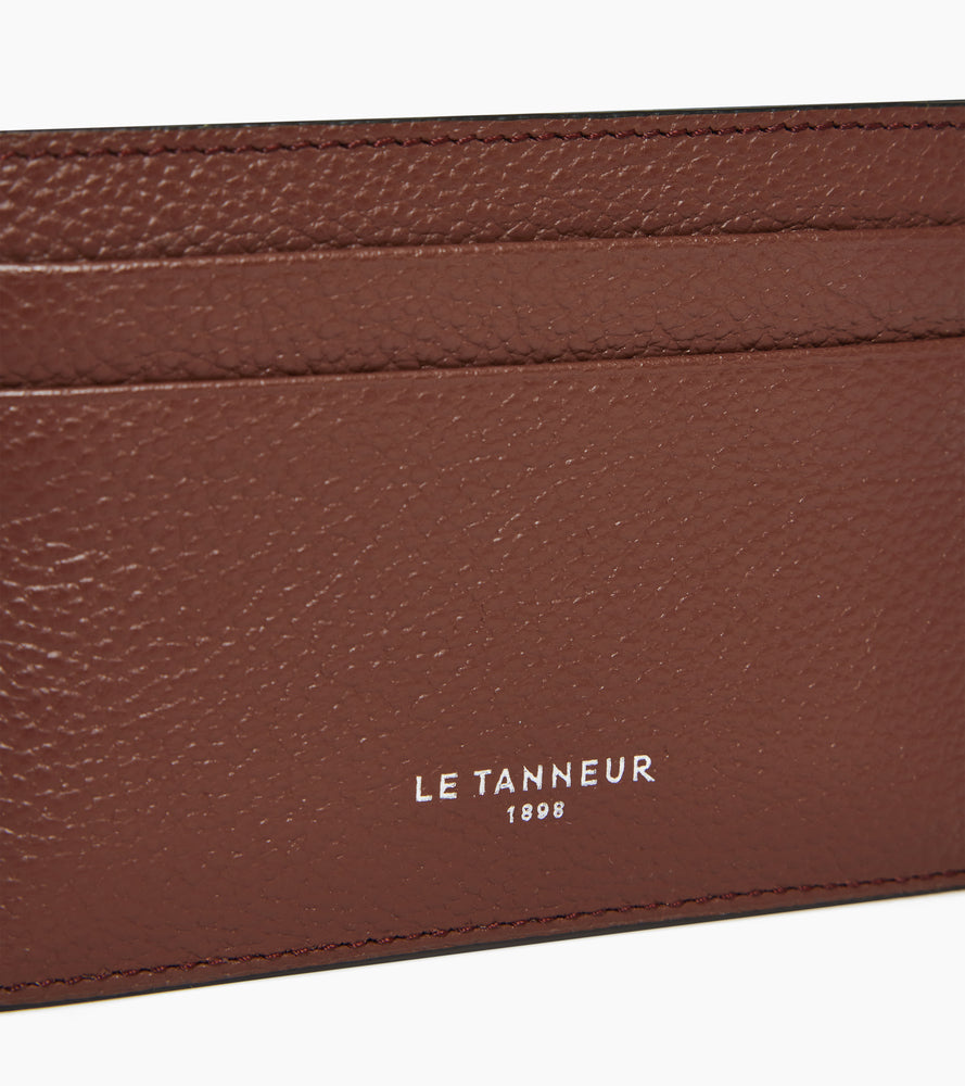 Tarjetero de piel texturizada Emile