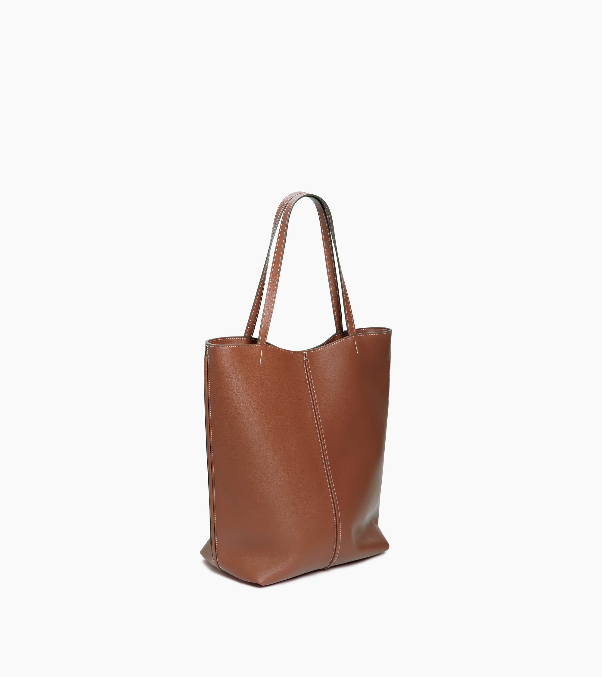 Bolso cabás mediano Hortense de piel granulada de doble cara