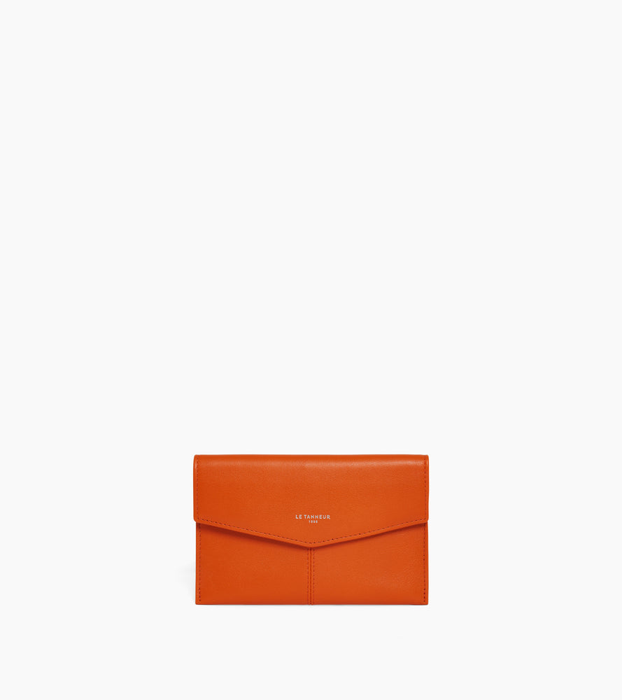 Mittlere Umschlagtasche Charlotte aus glattem Leder