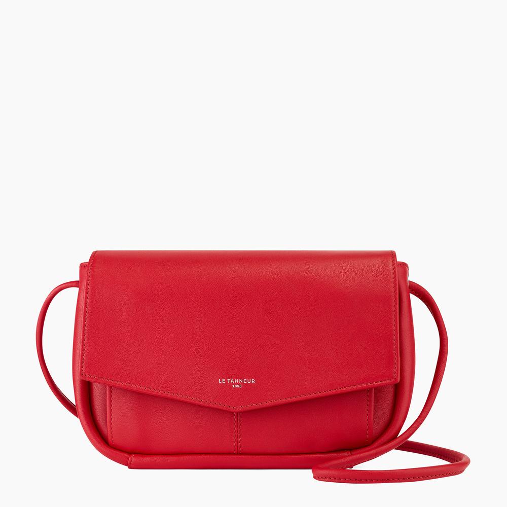 Pochette avec bandoulière amovible Charlotte en cuir lisse