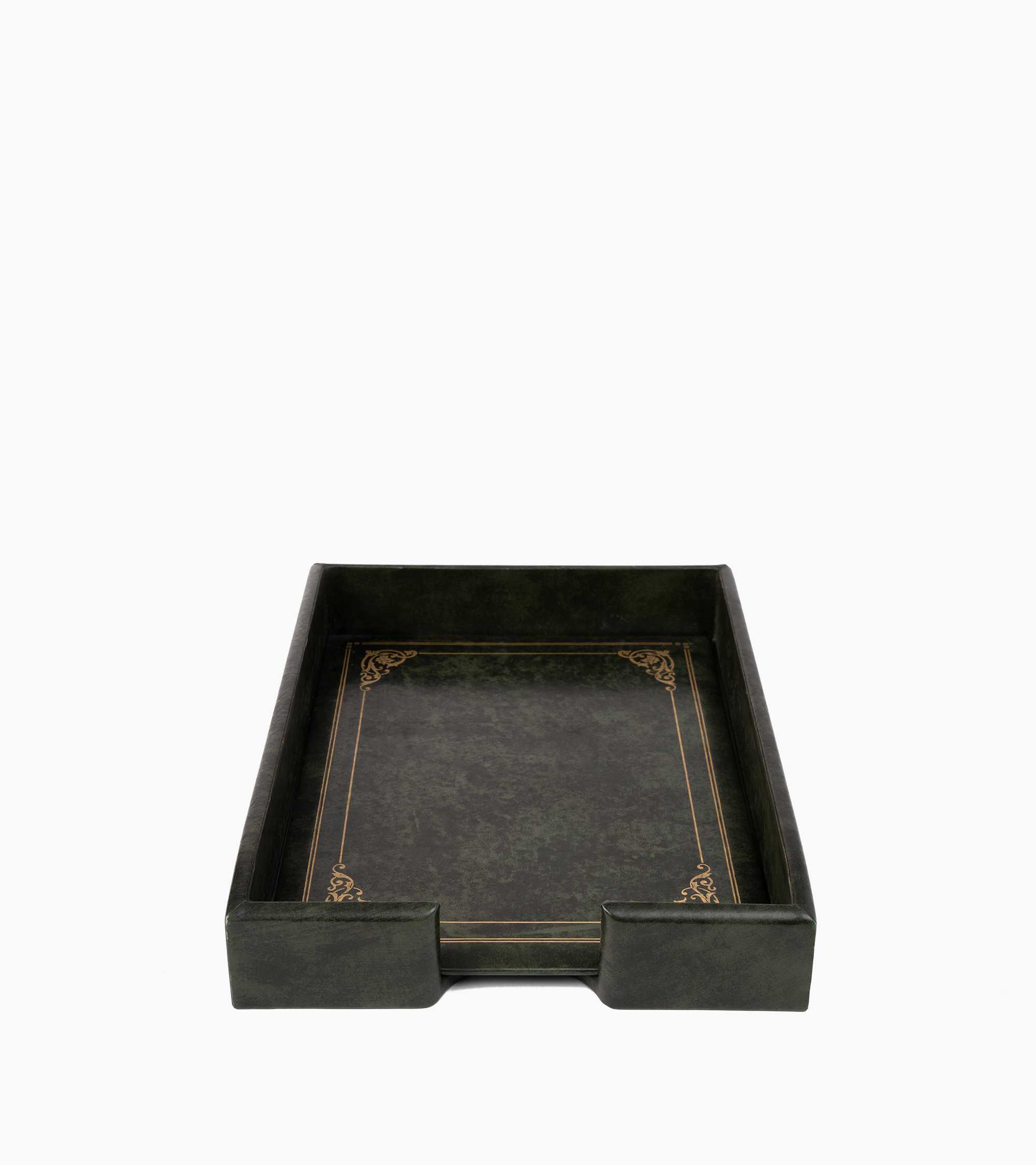 Porte-courrier de bureau en cuir