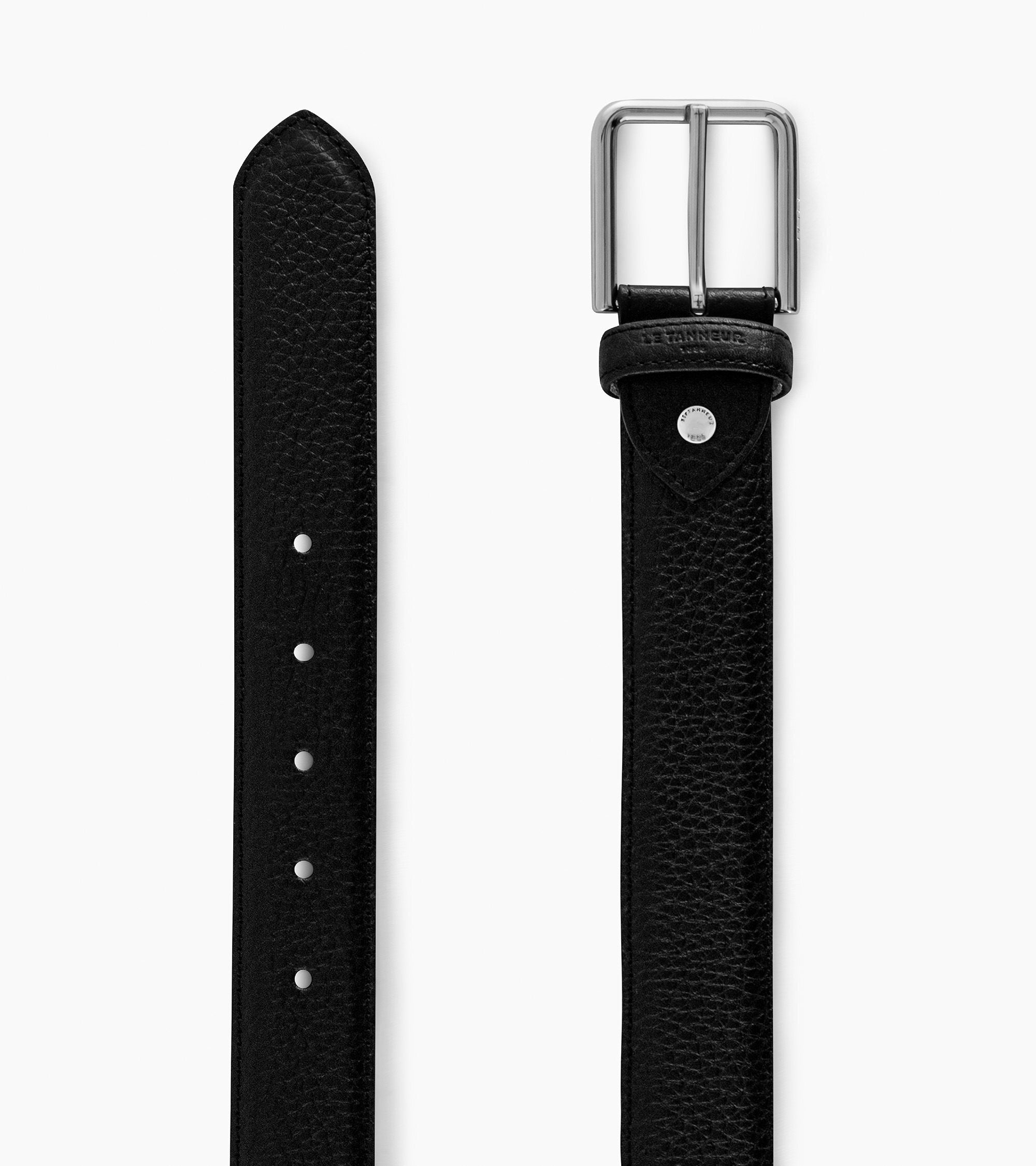 Ceinture homme avec boucle carrée Charles en cuir grainé